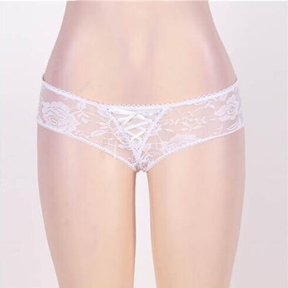 Open Crotch Strappy Lace Panties 4 in 1 Set