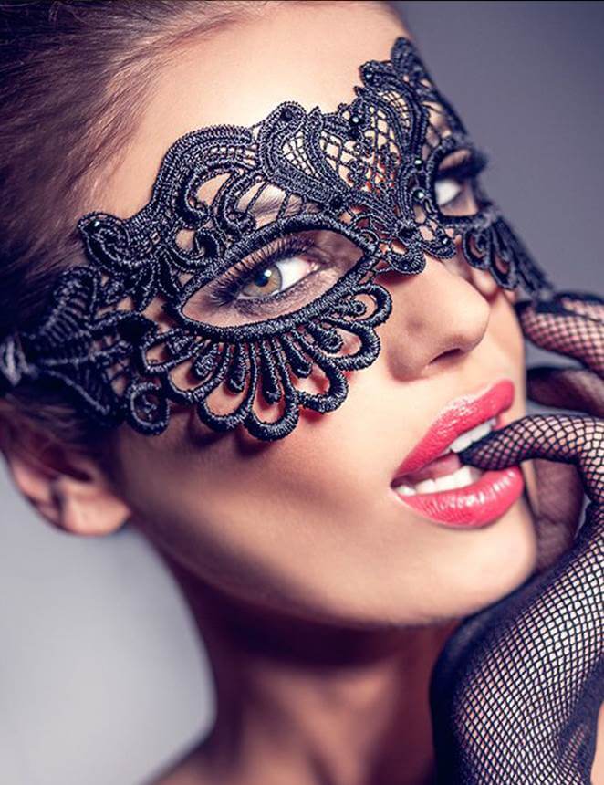 Elegant Black Lace Eye Mask