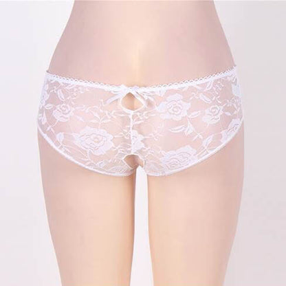 Open Crotch Strappy Lace Panties 4 in 1 Set