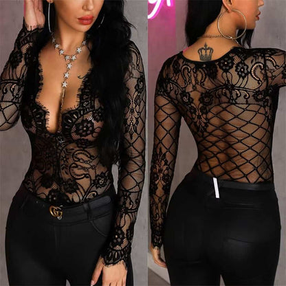 Deep V Teddy Bodysuit