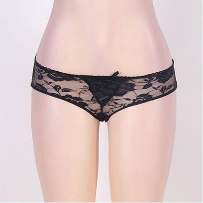 Open Crotch Strappy Lace Panties 4 in 1 Set