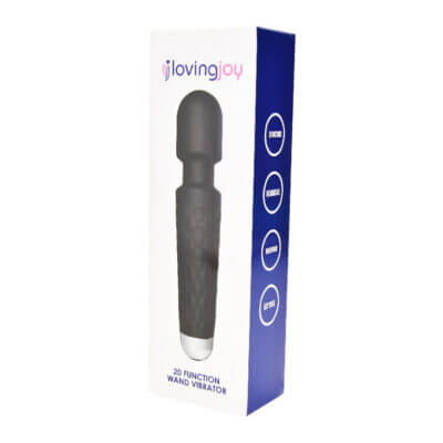 Loving Joy 20 Function Wand Vibrator Black