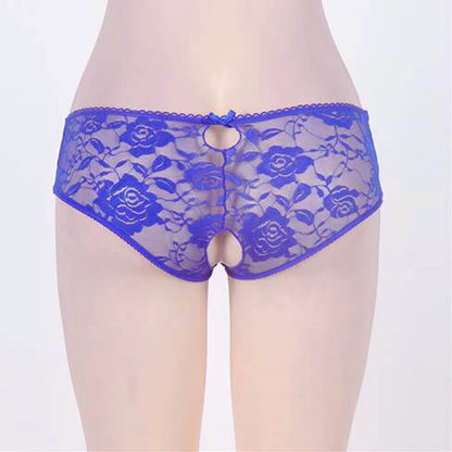 Open Crotch Strappy Lace Panties 4 in 1 Set