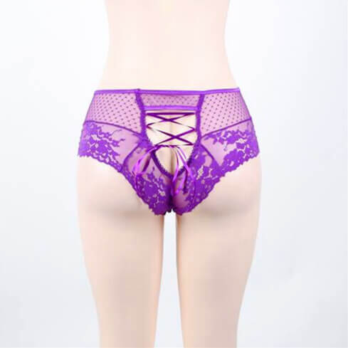 High Waist Lace Strappy Panties 4 in 1 Set